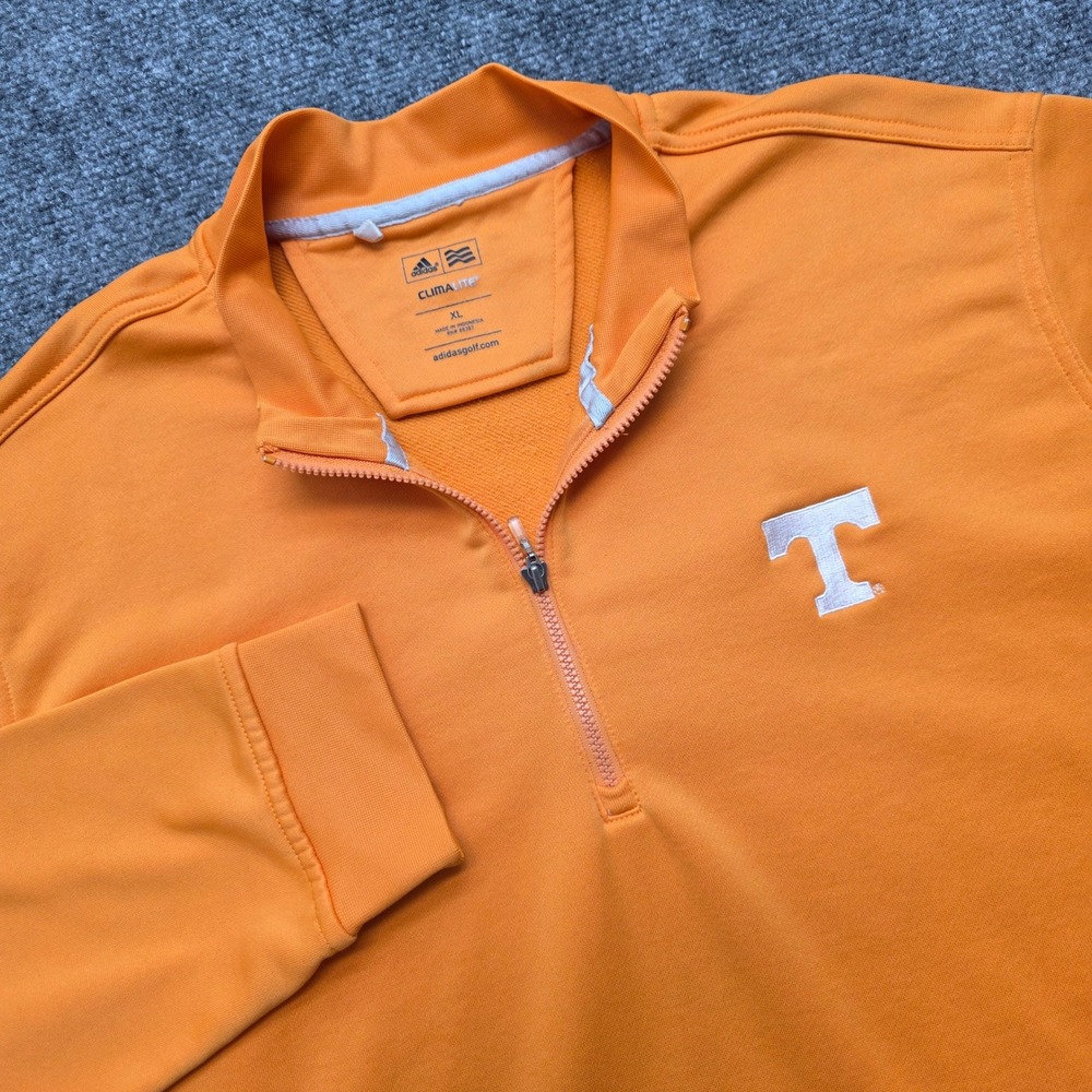 Adidas Tennessee Volunteers Men's XL Orange Climalite 1/4 Zip Pullover Jacket